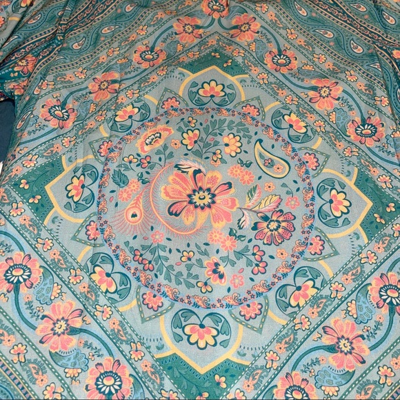 Spell & the Gypsy NWT Farrah Half Moon Gown Aqua M - Picture 15 of 15